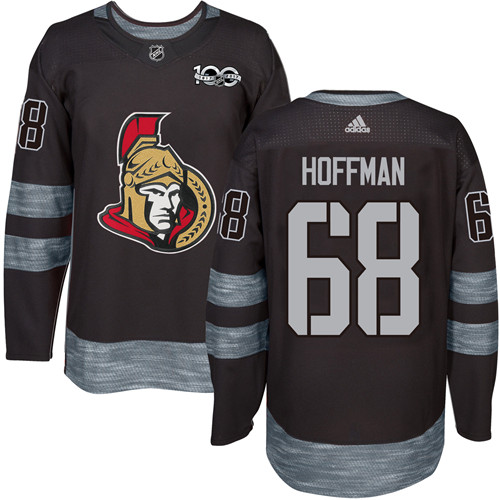 Adidas Senators #68 Mike Hoffman Black 1917-100th Anniversary Stitched NHL Jersey